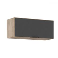 Armário Aéreo Cozinha 70cm Firenze 1 Porta Avena/Grafito - Demóbile