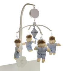 Móbile Musical Bonequinho ul Berço Quarto Bebê Menino - Potinho de mel