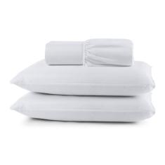 Jogo De Lençol Casal Normal 3 Peças 400 Fios Com Elástico Extra Macio 