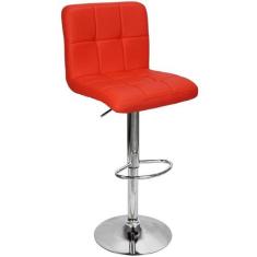 Banqueta Confort Gomos Estofada Couro Giratória c/ regulagem - Lianto 