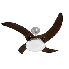 Ventilador Marreiro LED 220V 4P, Tron, Marrom Café/ Branco