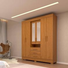 Guarda-Roupa Casal Bolívia Com Espelho 6 Portas Linhamobília