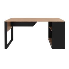 Mesa para escritório ME4182 Amêndoa/Preto Tecnomobili