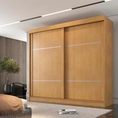 Guarda Roupa Solteiro 2 Portas 6 Gavetas Trancoso Cinamomo/off White