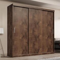 Guarda Roupa Casal Paris 3 Portas de correr 2 gavetas - Tonielque Móve