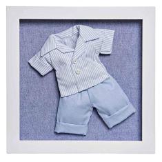 Potinho de Mel Quadro Com Acrílico Menino Roupa Quarto Bebê Infantil Menino Azul