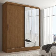 Guarda-Roupa Solteiro Istambul 2 Portas 2 Gavetas com Espelho Naturale