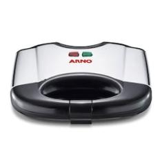 Sanduicheira Grill Arno SACS Placa Antiaderente Pés Antiderrapantes Inox e Preto