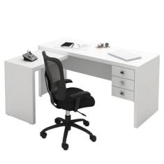 Mesa de Escritório ME 4106 - Tecno Mobili - Branco BP - Tecno Mobile