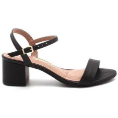 Sandália Vizzano Salto Bloco Pelica Feminino 6291900-Feminino