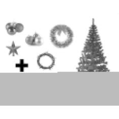 Árvore De Natal Decorada 1,80 Cm 320 Galhos Com 7 Itens