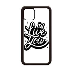 Capa para iPhone 12 Pro Max com citação Live in You para Apple Mini Mobile Case