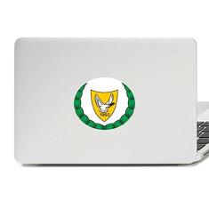 Emblema nacional do Chipre com emblema de vinil para laptop e notebook