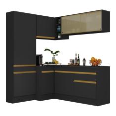 Armário De Cozinha Completa De Canto V2089 Dourado