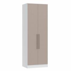 Guarda Roupa Modulado 2 Portas Requinte Móveis Castro Branco Line/Duna Line