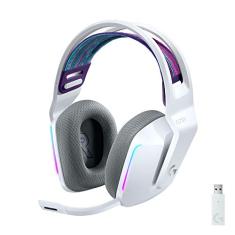 Headset Gamer Sem Fio Logitech G733 7.1 Dolby Surround com Tecnologia Blue VO!CE, RGB LIGHTSYNC, Drivers de Áudio Avançados e Bateria Recarregável para PC e PlayStation - Branco