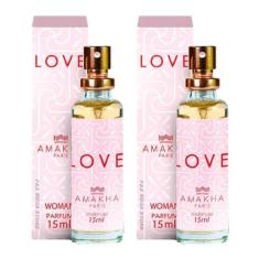 Kit 2 Perfume Feminino Love Amakha Paris Bolsa Bolso