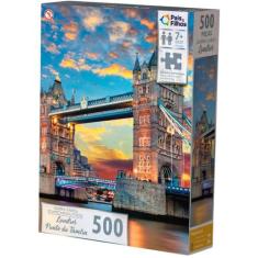 Quebra-Cabeça 500 Peças - Londres Ponte do Tamisa - Pais e Filhos