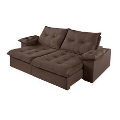 Sofá 4 Lugares Retrátil e Reclinável Martins M-183 Veludo