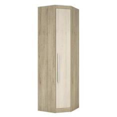 Guarda Roupa Modulado Canto Oblíquo 1 Porta 3 Prateleiras Master Lucia