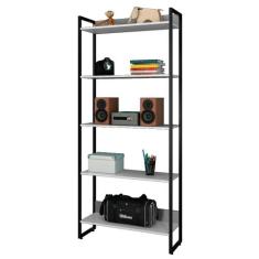 Estante 5 Prateleiras Studio Industrial Branco  Mpozenato - Mpozenato 