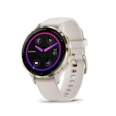 Garmin - Venu 3S GPS Smartwatch 41 mm Polímero reforçado com fibra - Aço inoxidável e marfim-010-02785-04