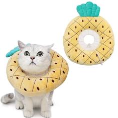 ANWA Coleira de gato ajustável macia e fofa para gatos após cirurgia, cones de recuperação de gatinhos para parar de lamber