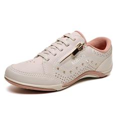 Tênis Kolosh Casual Feminino Cinza com Rosa