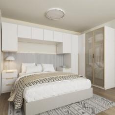 Guarda-roupa Modulado de Canto 8 Peças 10 Portas Jade CabeCasa Madeira