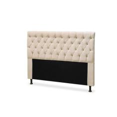 Cabeceira Cristal 1,40 Para Cama Box Suede Amassado Bege - JS Móveis