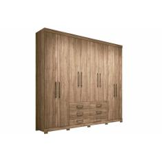 Guarda Roupa 8 Portas  e 6 Gavetas c/ Pés Master 8.6 Atacama - Santos Andirá