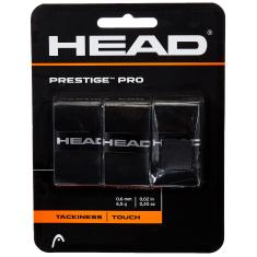 HEAD Prestige Pro Racquet Overgrip - Fita adesiva para raquete de tênis - preta, pacote com 3