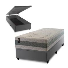 Conjunto Box Baú Oxford Verde 96x203x74 Espuma D33