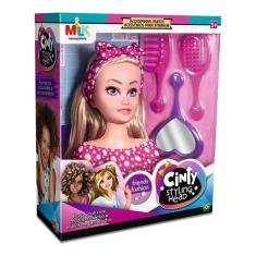 Boneca Cinty Loira Busto Com Cabelo Pentear + Acessórios