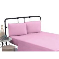 Lençol Cama Box Solteiro Avulso 100% Algodão Sem Elástico Liso Percal 