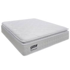 Colchão Casal King Molas Ensacadas Gazin Com Pillow Tower New 193x203x35cm Branco