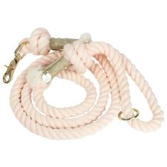 PUPPYSENTIALS Coleira de corda de cachorro premium, coleira de corda de algodão trançado macio e durável de 1,5 m para cães médios/grandes, coleira leve para cães com clipe de pressão de 360 graus,