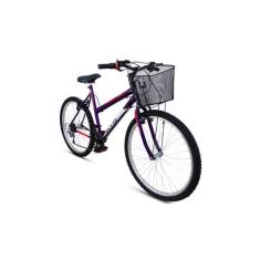 Bicicleta Aro 26 Feminina 21 Marchas Velox Violeta - Ello Bike