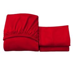 Lençol Casal Queen MALHA GEL + FRONHAS - JGM, VERMELHO