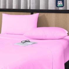 Jogo de Lençol Casal 3 Peças 100% Algodão Fio Penteado Percal 200 Fios