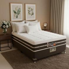 Cama Box + Colchão Castor Casal Silver Star Air One Face Tecnopedic 13