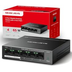 SWITCH DE MESA 5 P GIGABIT C/ 4 PORTAS POE+ MS105GP