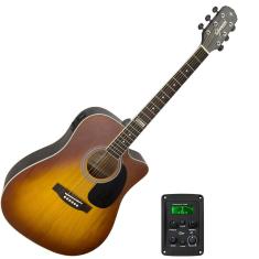 Violão Eletroacústico Folk GF1D HB Honey Burst Giannini Lançamento