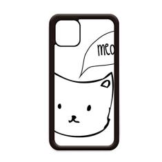 Capa White Cat Head Mewing Animal para iPhone 12 Pro Max para Apple Mini Mobile Case Shell