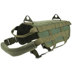 Colete tático para cães de serviço ao ar livre militar roupas para cães K9 Arnês treinamento caça Molle colete com bolsas