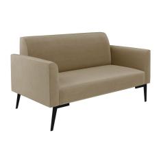 Sofá Namoradeira Pés Villach Marisa Suede D03 - D\`rossi Cor Marrom Rato