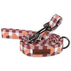 Unique Style Paws Coleira de cachorro de algodão com laço Halloween abóbora xadrez coleira de cachorro com gravata borboleta para cães pequenos, médios e grandes, presentes de animais de estimação