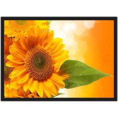 Quadro Decorativo Flor Girassol Paisagens Salas Decorações Com Moldura