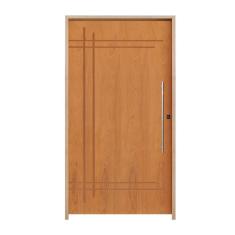 Porta Belíssima 9 Padrão Batente Ecológico 14 Fechadura Rolete Puxador Tubo 72 X 210 Esquerdo Natural