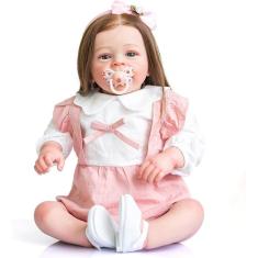 Boneca Reborn Baby Doll Alive Large Smiling Soft, de 60 cm